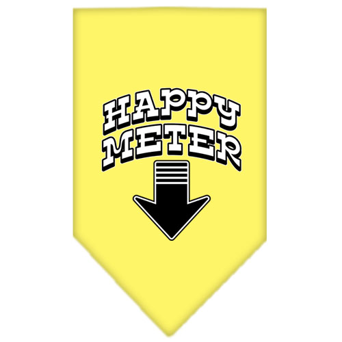 Happy Meter Screen Print Bandana Yellow Large